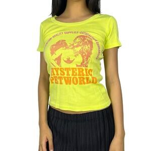 Hysteric Glamour Petworld Neon Green Top